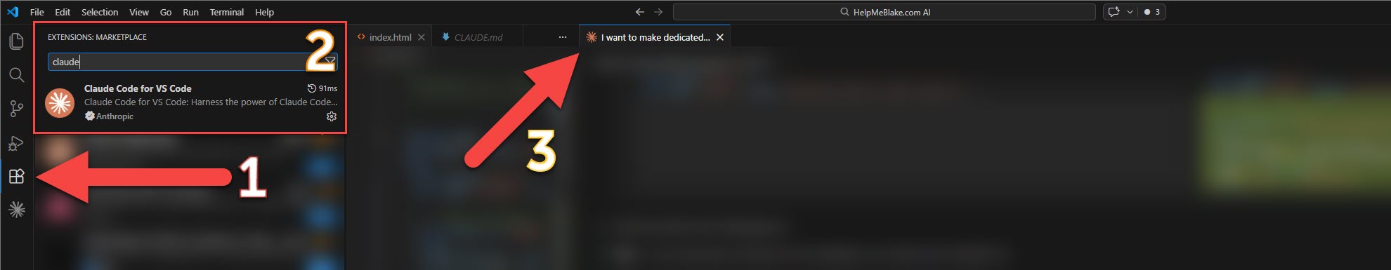 Claude Code extension in VS Code